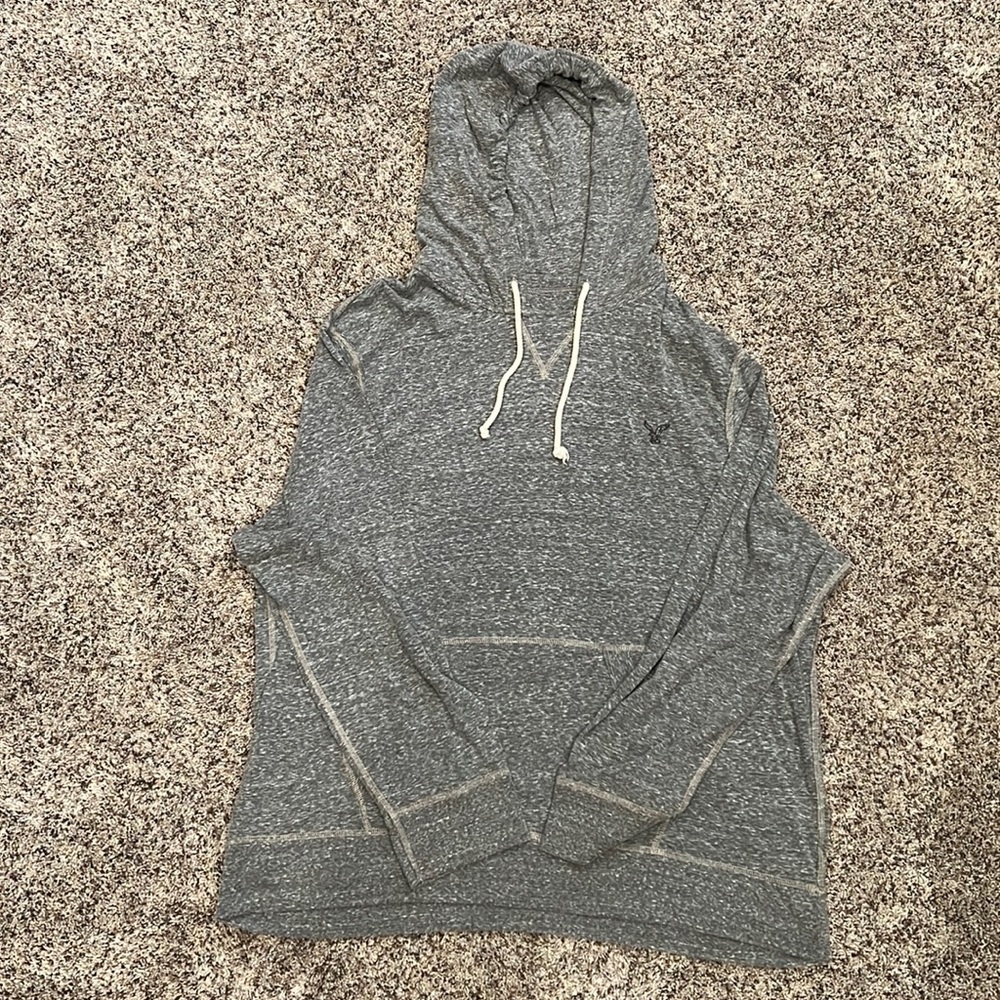 Grey hooded American Eagle men’s sweatshirt in 3xl